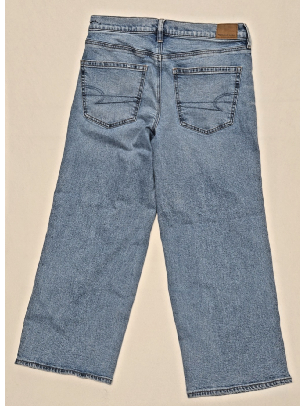 American Eagle Strigid Stovepipe Jeans High Rise Straight Leg 90s Y2K 8 Short - Picture 9 of 9